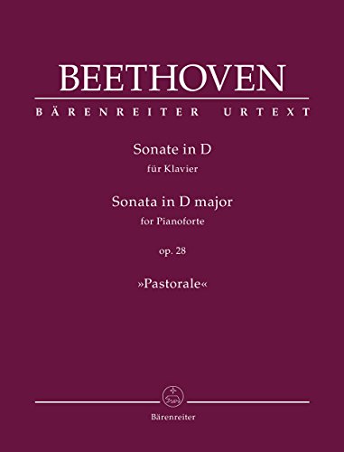 Sonate für Klavier D-Dur op. 28 -Pastorale-. Spielpartitur, Urtextausgabe von Baerenreiter
